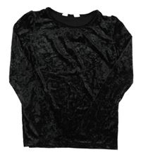 Černé sametové triko H&M