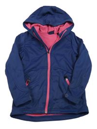 Tmavomodrá softshellová funkční bunda s kapucí Crivit