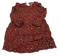 Červené vzorované lehké šaty Matalan