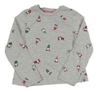 Šedé melírované triko se skřítky Nutmeg