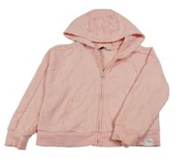 Růžová propínací oversize mikina s kapucí George