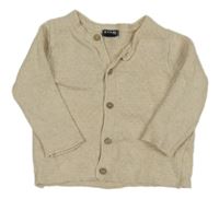 Béžový vzorovaný propínací svetr Kiabi