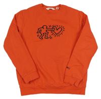 Červená mikina s potiskem - Keith Haring H&M