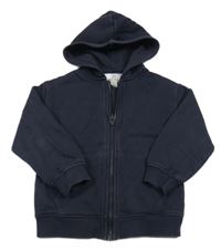 Tmavomodrá propínací mikina s kapucí M&S