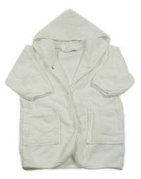 Bílý froté župan s kapucí Hema