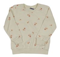 Smetanová květovaná mikina Lupilu