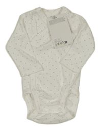 Nové - Bílé puntíkaté zavinovací body H&M
