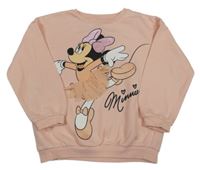 Růžová mikina s Minnie s tylem Disney
