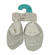Nové - Šedo-bílé capáčky s nápisem Primark