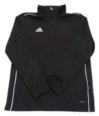Černá sportovní funkční mikina s logem Adidas