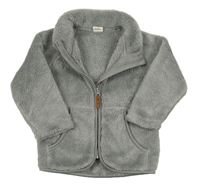 Šedá chlupatá propínací mikina H&M