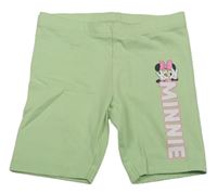 Mintové elastické kraťasy s nápisem a Minnie H&M