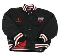 Černá šusťáková zateplená bunda s Chicago Bulls Primark