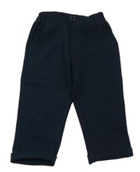 Tmavomodré společenské kalhoty 