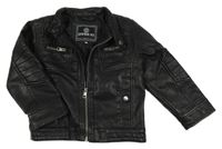 Černá koženková bunda 