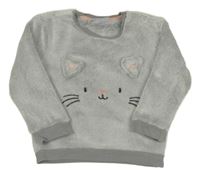 Šedá plyšová mikina s čumákem Ergee