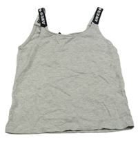 Šedý melírovaný crop top 