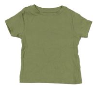 Khaki žebrované tričko Primark