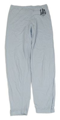 Světlemodré pyžamové kalhoty s nápisem H&M