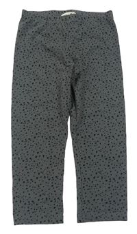 Antracitové puntíkaté crop legíny H&M