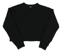Černá crop mikina New Look