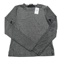 Nové - Černo-stříbrné třpytivé triko Primark