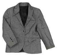 Bílo-černé vzorované společenské sako 