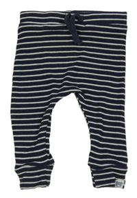 Tmavomodro-bílé pruhované žebrované tepláky George