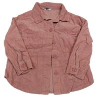 Růžová manšestrová košilová bunda Primark