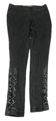 Tmavošedé džegíny s vázáním  Pepperts