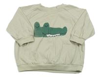 Béžová mikina s krokodýlem Next