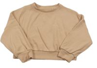 Starorůžová žebrovaná crop mikina Next