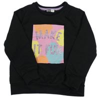 Černá mikina s potiskem a nápisem Pep&Co