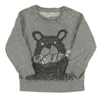 Šedá mikina s medvědem C&A