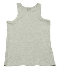 Světlešedý žebrovaný top Tu