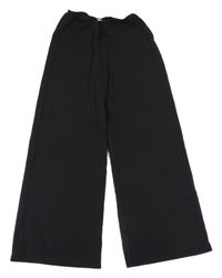 Černé široké kalhoty H&M