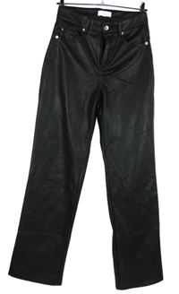 Dámské černé koženkové kalhoty H&M