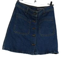 Dámská modrá riflová propínací sukně Zara 
