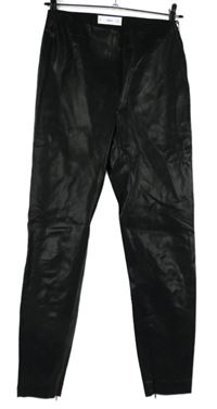 Dámské černé koženkové skinny kalhoty MNG 
