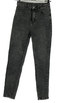 Dámské tmavošedé skinny rifle Shein 