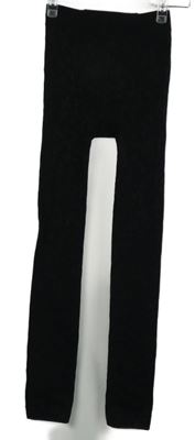 Dámské černé vzorované punčochové legíny ElleNor