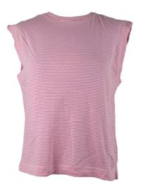 Dámský růžovo-bílý pruhovaný top Papaya 