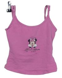 Dámský růžový crop top s Minnie Disney + George 