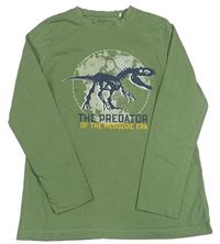 Khaki triko s dinosaurem Yigga