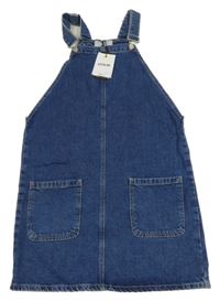 Nové - Modré riflové laclové šaty New Look