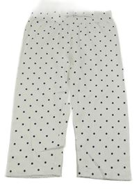 Bílé puntíkaté capri legíny Yigga