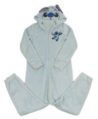 Světlemodrá chlupatá kombinéza se Stichem a kapucí Disney