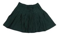 Tmavozelená skládaná sukně Zara