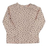 Světlerůžové puntíkaté triko Lupilu