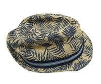 Béžový klobouk s listy 